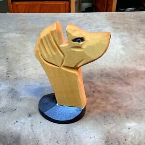 Dog Glasses Holder Handmade Wooden Carving Eyeglass